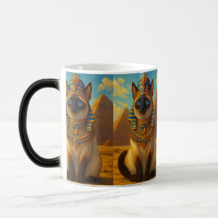 Caneca Mágica Gato Real Faraó Egípcio no Deserto