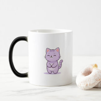 Caneca Mágica Gato Relaxado Personagem de Desenho Animado Fofo