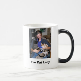 Caneca Mágica gato - smokey e vidros, senhora do gato