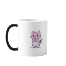 Gato Surpreso Personagem de Desenho Fofo