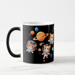 Caneca Mágica Gatos Celestiais Morphing Mug - Gatos Astronautas 