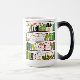 Caneca Mágica Gatos Na Bolsa, Presente De Gato E Livro