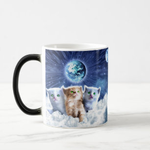 Caneca Mágica Gatos na nuvem
