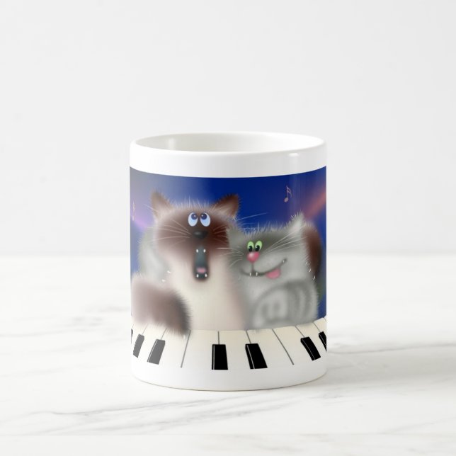 Caneca Mágica Gatos no Piano (Centro)