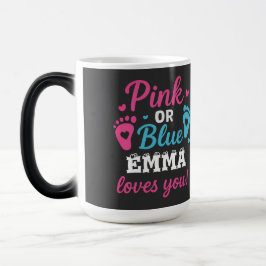 Caneca Mágica Gênero Personalizado Revelar Rosa ou Azul Bebê