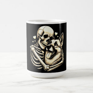 Caneca Mágica German shepherd de Halloween do Cachorro Hugging S