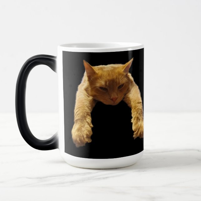 Caneca Mágica Ginger Lazy Cat, Magic Morphing Mug (Esquerda)