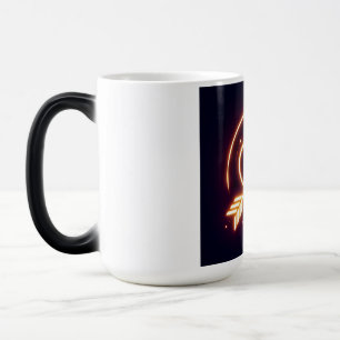 Caneca Mágica glowing image of a heart with cupid's arrow