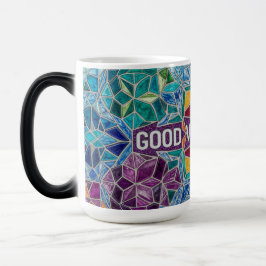 Caneca Mágica Good Vibes Only modern mosaic pattern ceramic mug