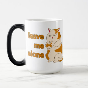 Caneca Mágica Gordo e mal-humorado gato me deixe sozinho