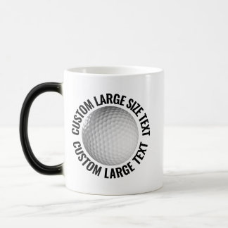 Caneca Mágica Grande Texto & Bola de Golfe 325ml Personalizado c