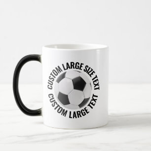 Caneca Mágica Grande Texto e Bola de Futebol 325ml Personalizado
