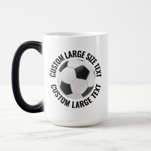 Caneca Mágica Grande Texto e Bola de Futebol 443ml Personalizado