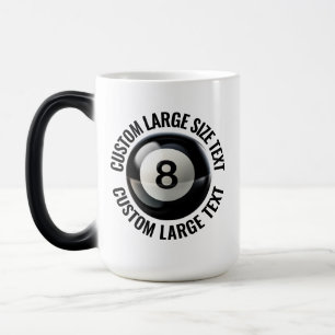 Caneca Mágica Grande Texto e Piscina Bola 8 450ml Personalizado