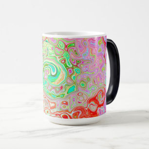 Caneca Mágica Groovy Abstrato Retro Pastel Verde Líquido Redemoi