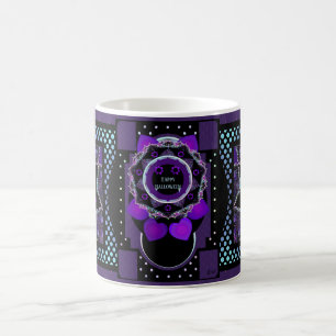 Caneca Mágica Guarda-chuva roxo & corações .7