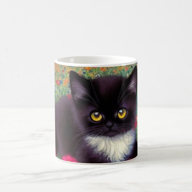 Caneca Mágica Gustav Klimt Tuxedo Cat (Centro)