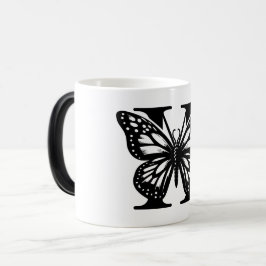 Caneca Mágica H Alphabet black butterfly