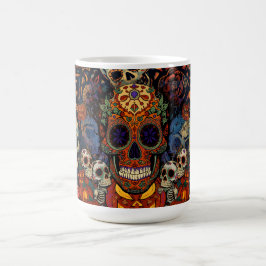 Caneca Mágica Halloween, Abóboras de Açúcar Caveira Fiesta, Cala