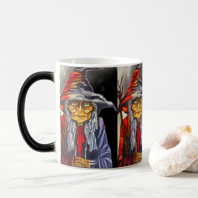 CANECA MÁGICA HALLOWEEN GLOW RED WITCH (Com Donut)