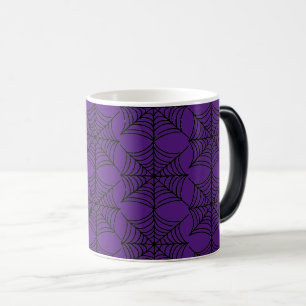 Caneca Mágica Halloween Spider Webs em roxo