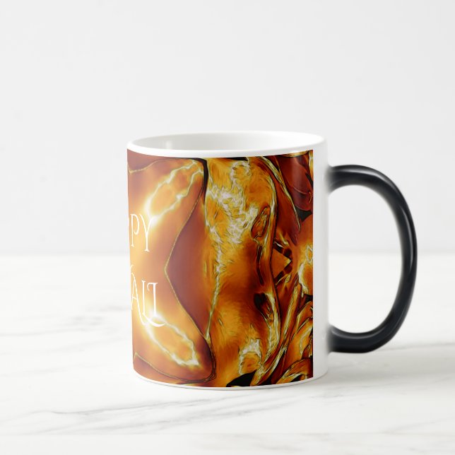 Caneca Mágica Happy Diwali saudando Dourada estrela brilhante de (Direita)