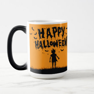 Caneca Mágica Happy Halloween:Mug with Mysterious Silhouette