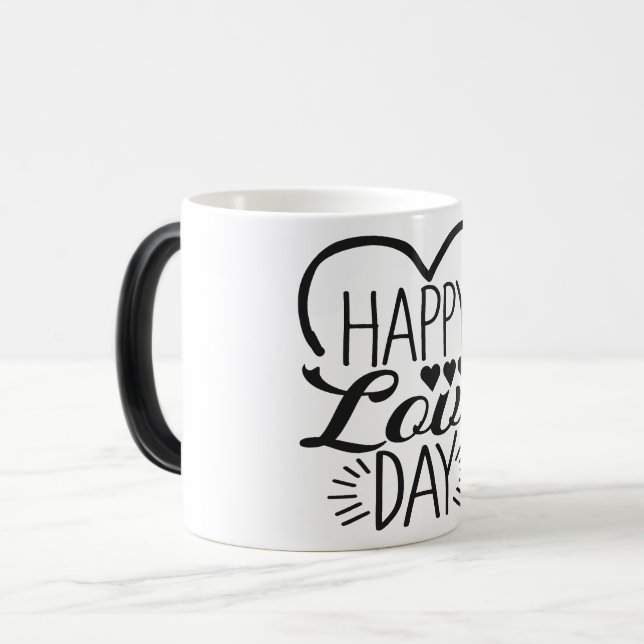 Caneca Mágica happy love day (Frente Esquerda)