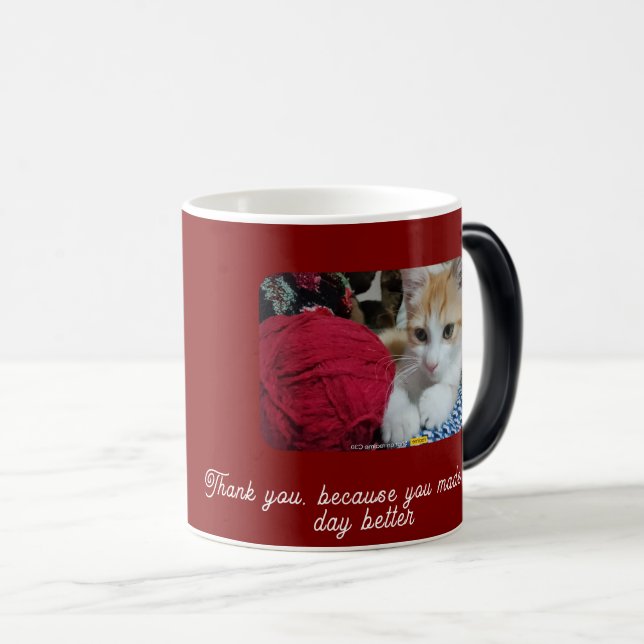 Caneca Mágica Happy Meow Day ,Cat Lovers (Frente Esquerda)