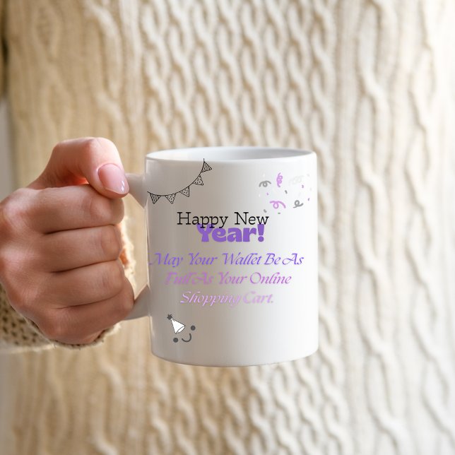 Caneca Mágica Happy New Year 2026 Funny Quote Gift, (#HappyNewYear #FunnyGift #CuteDesign #HolidayGifts #GiftIdeas #PositiveVibes #OfficeGift )