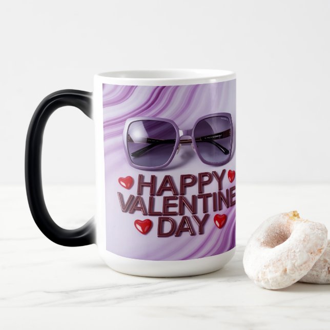 Caneca Mágica Happy Valentine Day Morphing Mug  (Com Donut)