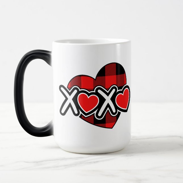 Caneca Mágica Happy valentine's xoxo Mug (Esquerda)