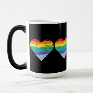 Caneca Mágica HEART Arco-Íris LGBTQIA Flag, Prioridade