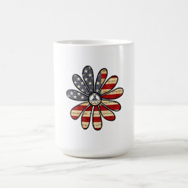 Caneca Mágica Hippie Flower Power Sign American Flag