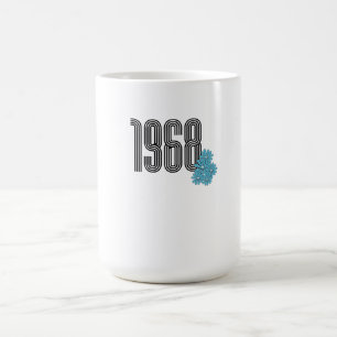 Caneca Mágica Hippie Peace Sign Flower Power Aqua 1968