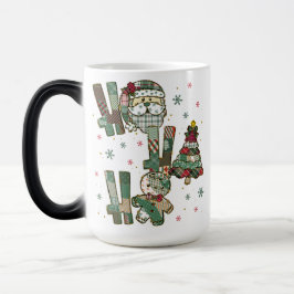 Caneca Mágica Ho Ho Ho Natal Remendo Festivo