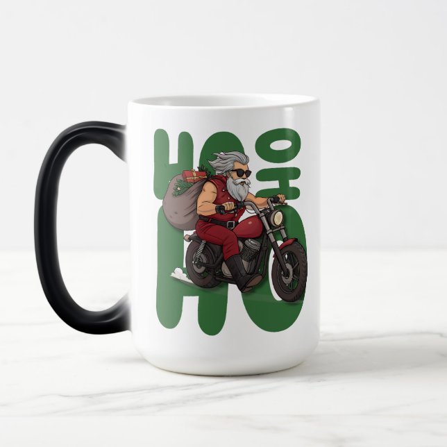 Caneca Mágica Ho Ho Ho Santa Biker (Esquerda)