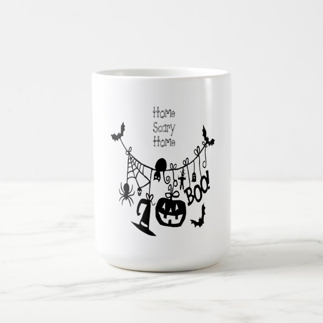 Caneca Mágica Home Scary Home Bats Pumpkin, Black Cat, Voodoo (Center)