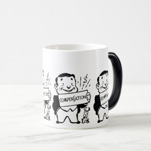 Caneca Mágica Homem Engraçado com Sinal: Humor de Compensação