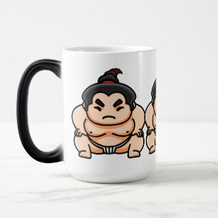 Caneca Mágica Homem Japonês Engraçado de Sumô