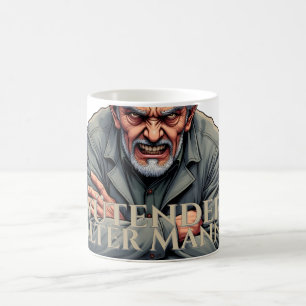 Caneca Mágica Homem Velho Irritado – Ilustração de Desenho Anima