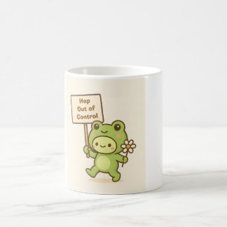 Caneca Mágica HOP Out of Control Frog Cute Whimsical Life