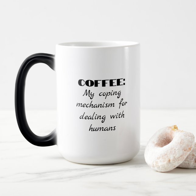 Caneca Mágica Humor Misantropia do café (Com Donut)