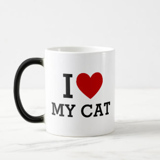 Caneca Mágica I Heart Love My Cat Mug – Cute Pet Lover Gift