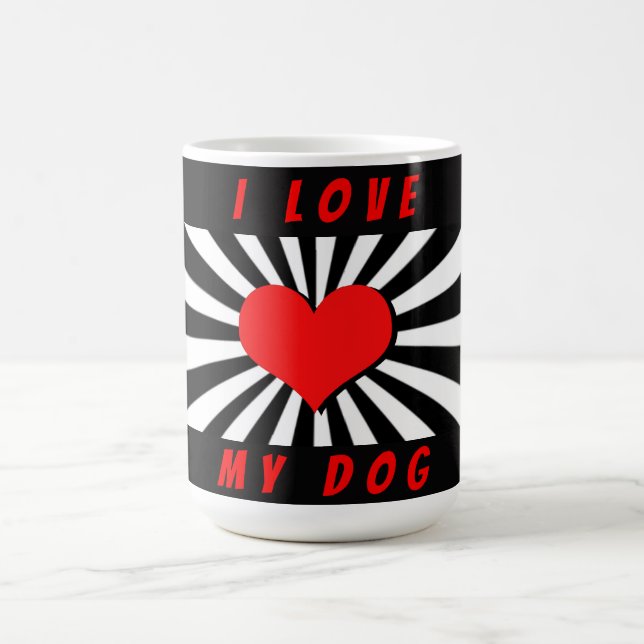 Caneca Mágica I love my dog mit Herz (Center)