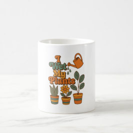Caneca Mágica I Wet My Plants – Retro 70s Stripes