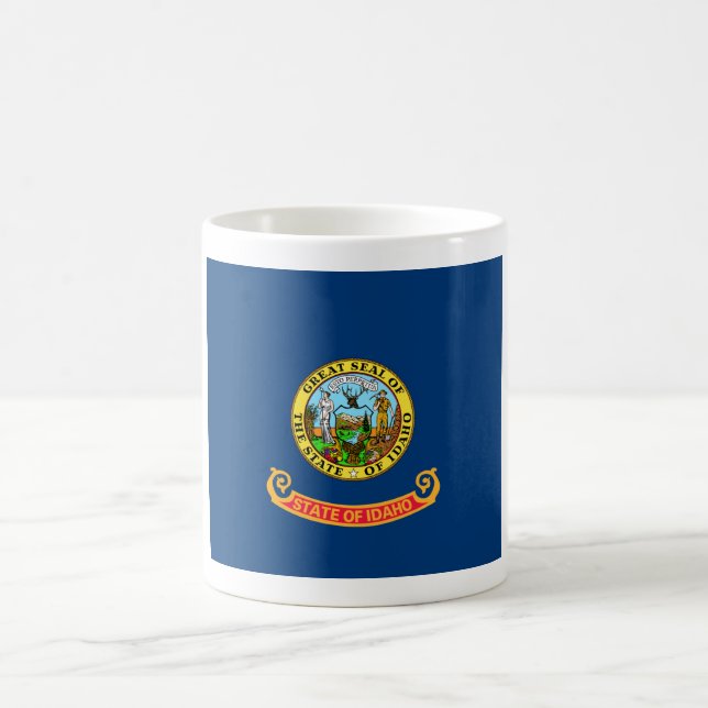 Caneca Mágica Idaho Flag: Estado Gem, América Mountain West (Centro)