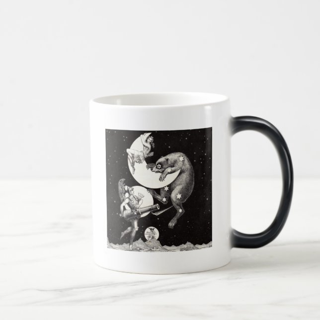 Caneca Mágica Ilustração da Noite de Deus do Universo Celestial  (Direita)