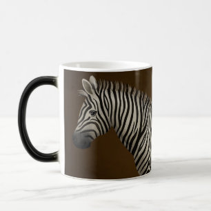 Caneca Mágica Ilustração de Zebra Vida Selvagem Exótica