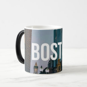 Caneca Mágica Impressão da Paisagem Urbana de Boston Antiga - Ar